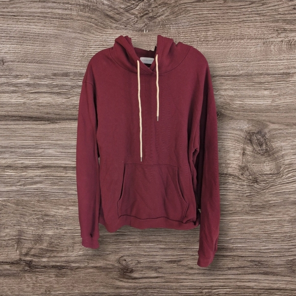 John Elliott - Beach Loopback Cotton-Jersey Hoodie - Burgundy - Picture 7 of 10